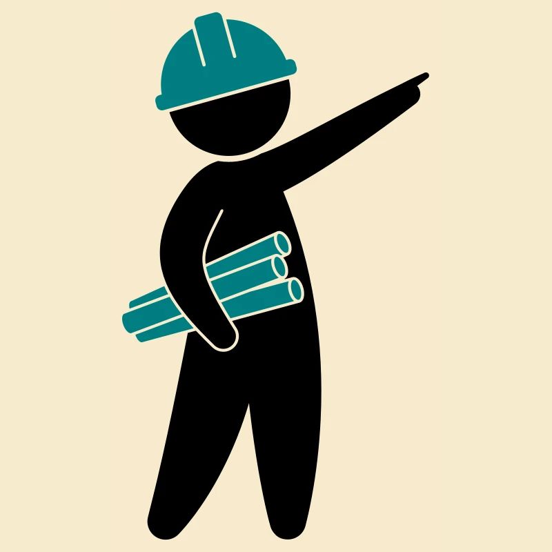 An engineer at a construction site