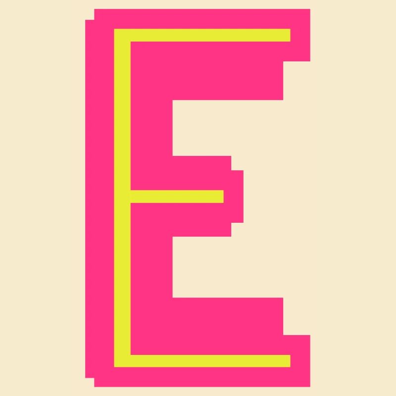 E neon yellow pink