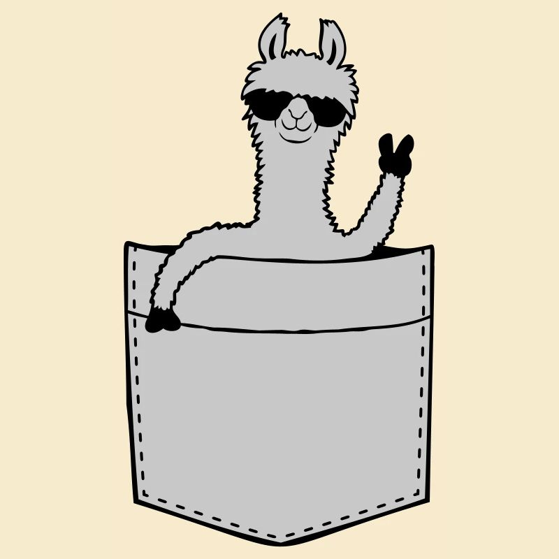 Comic Hemdtasche Lama