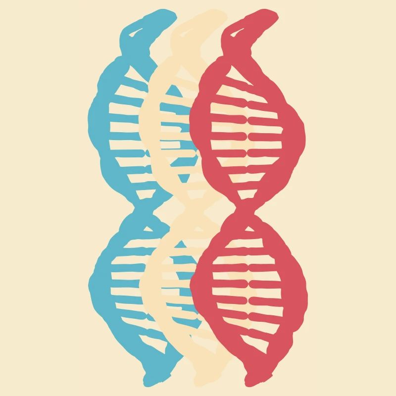 Science Biology retro DNA Genetics Vector 1