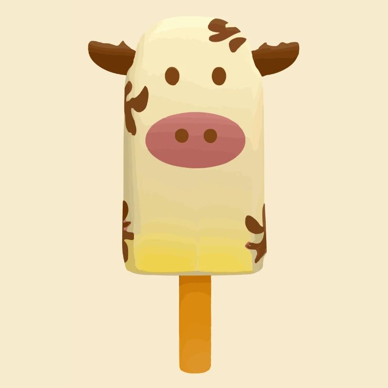 Glace de vache Popsicles amusantes comme une vache