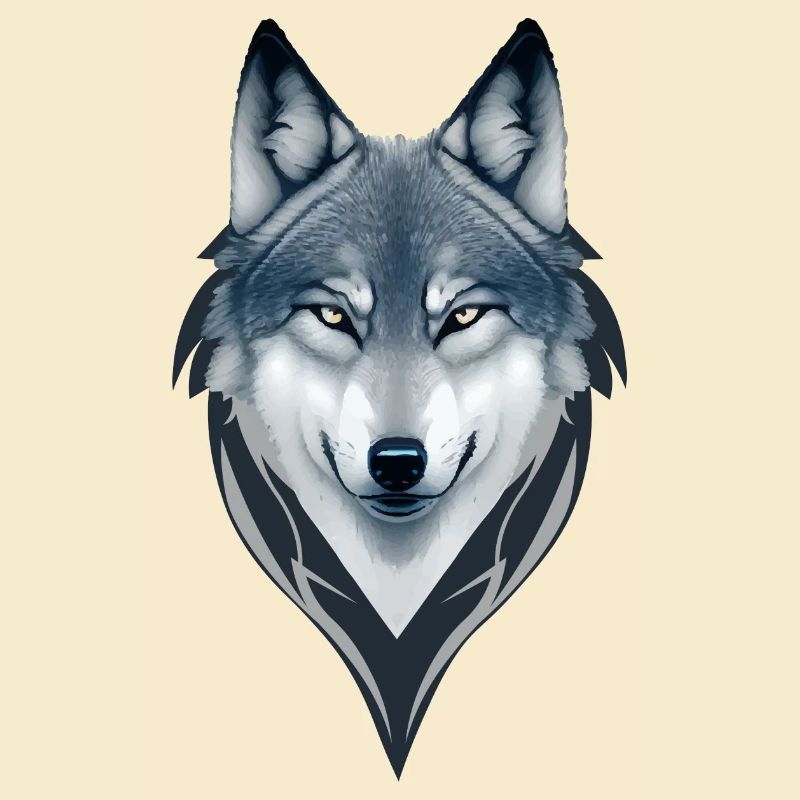 Blauer Mond Wolf Geist