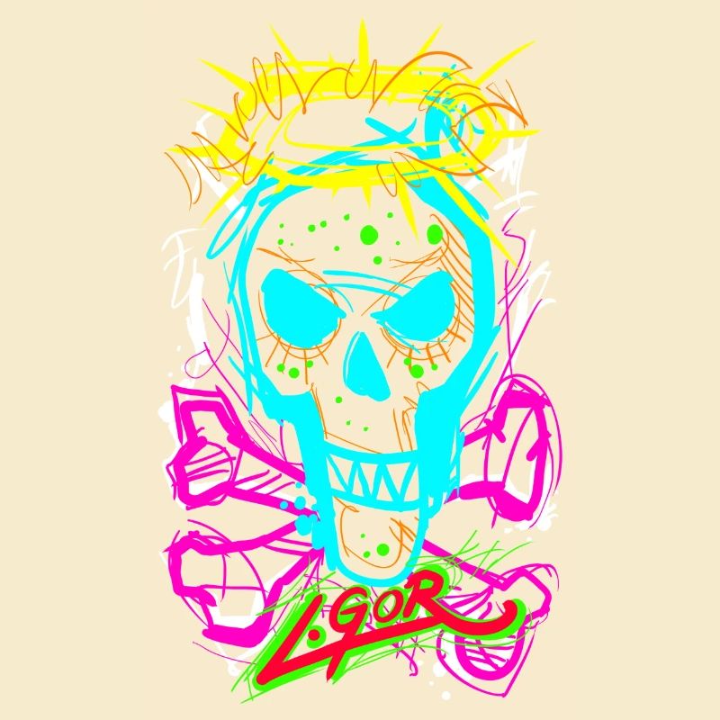 L.Gor Totenkopf Knochen