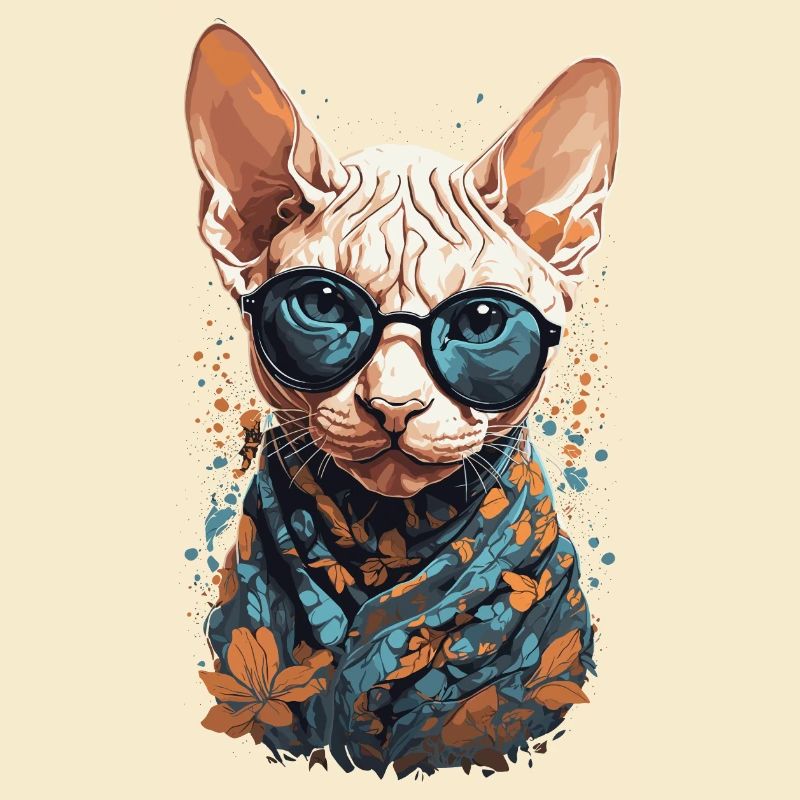 Cool Sphinx Cat Cat Mom Cat Design
