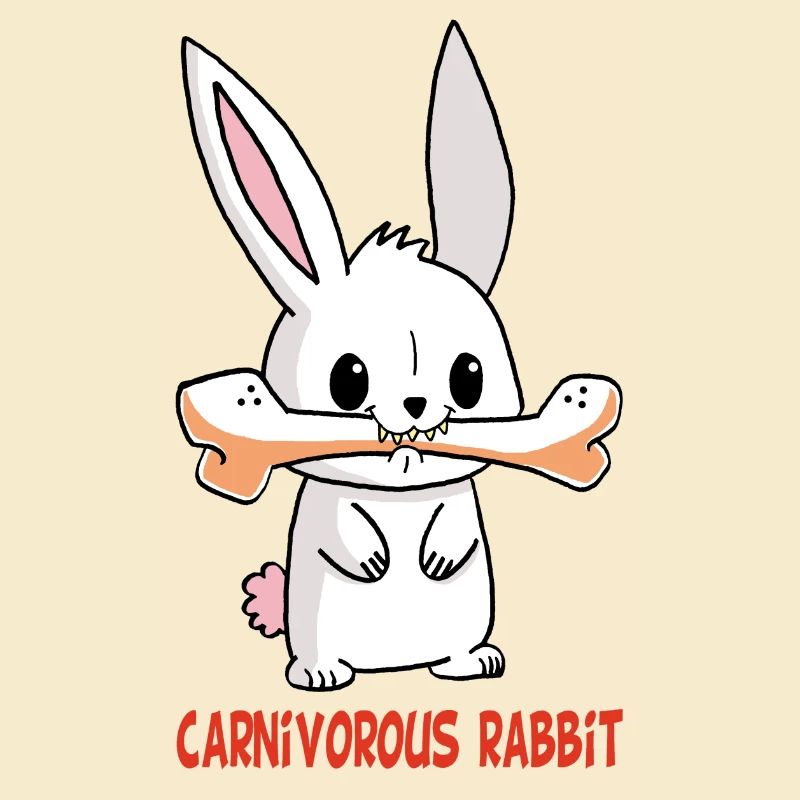 Lapin blanc carnivore