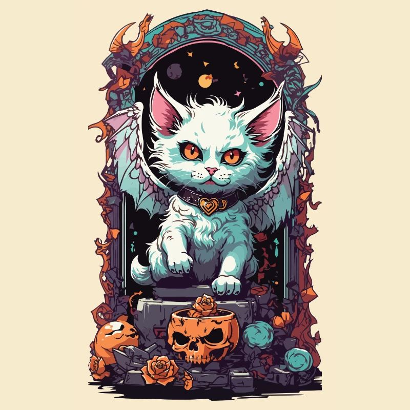 Okkulte Dämonen Katze Gothic Style
