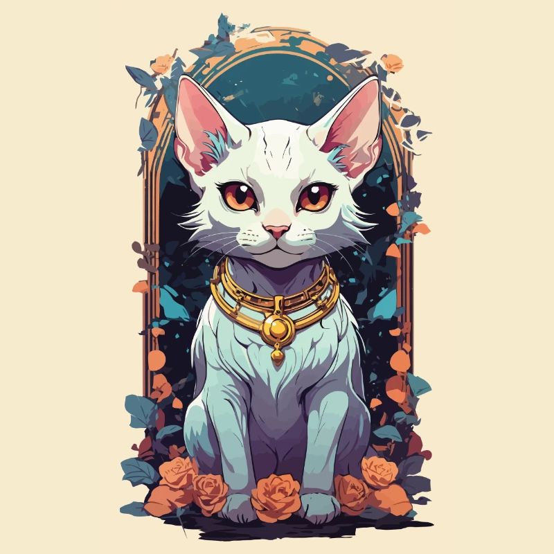 Cute Goth Cat Aesthetic Design