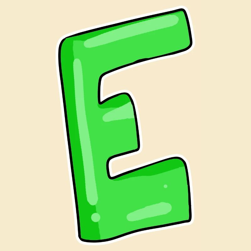 Letter E Initial point