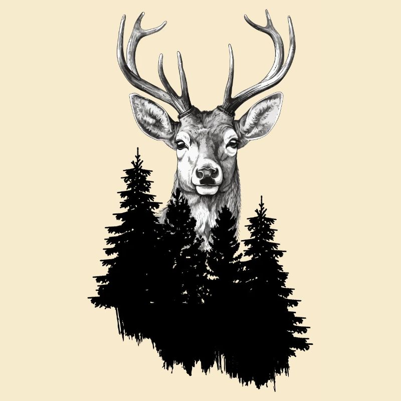Jäger Bergsteiger Wanderer Hirsch