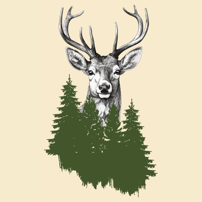 Jäger Bergsteiger Wanderer Hirsch