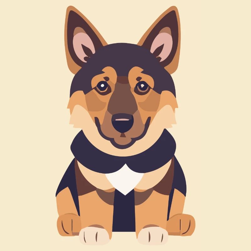 Schäferhund Welpe Sitzend