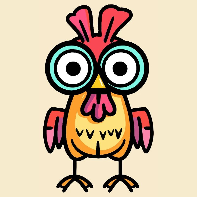 Chicken Halloween Comic Funny