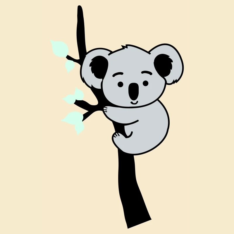 koalabär comic baum