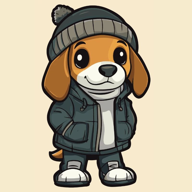 Dessin animé de chien Beagle