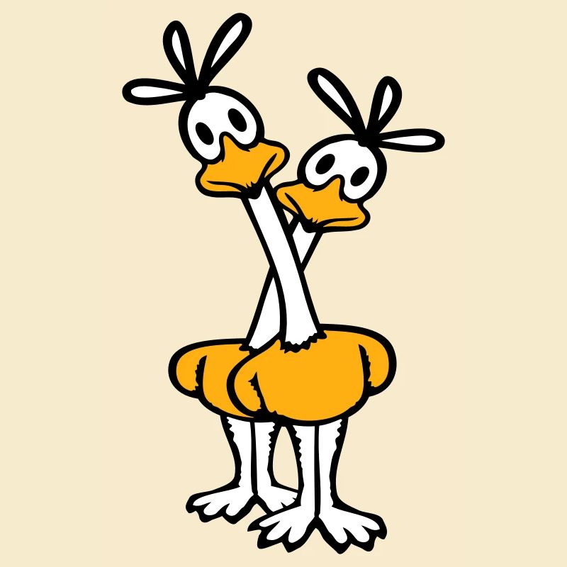 2 Road Runner Couple Coucou Oiseau Long Cou