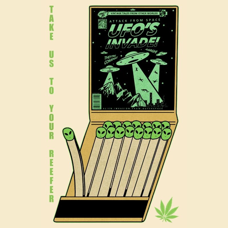 UFO Invasion Vintage Poster Design