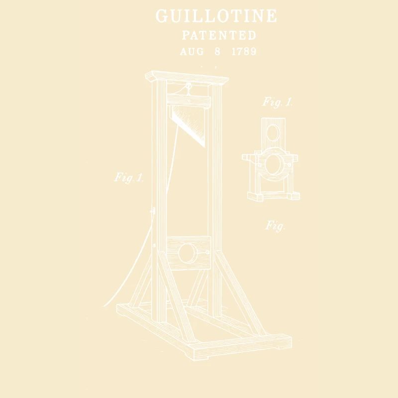 Plan de brevet de guillotine industrielle