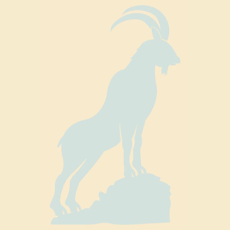 Steinbock Silhouette Berggipfel