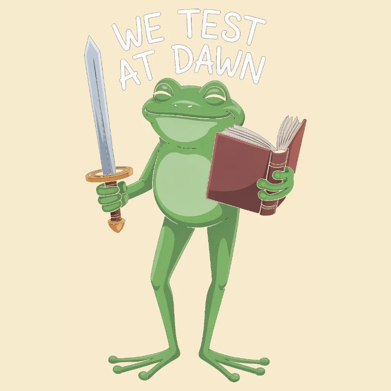 Dawn Test Frog: Sword & Scroll