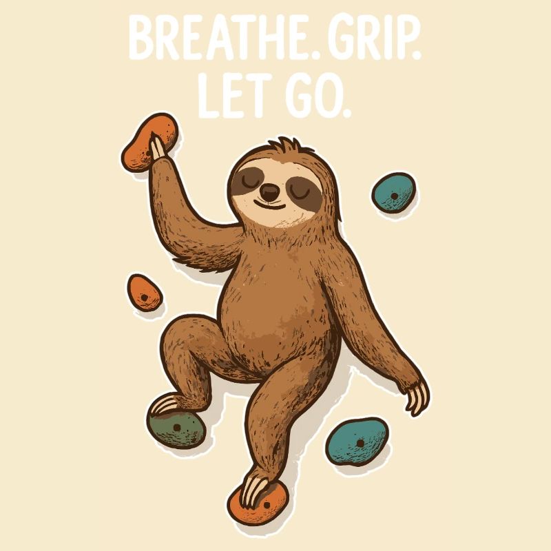 Zen Sloth: Grip Let Go Climbing
