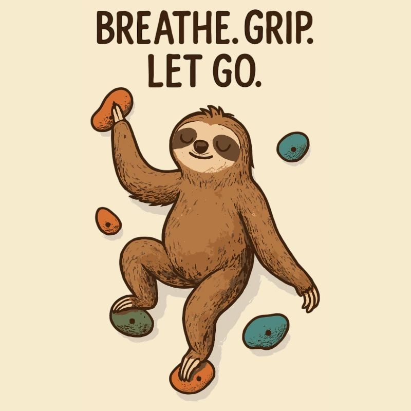 Zen Sloth: Grip Let Go Climbing