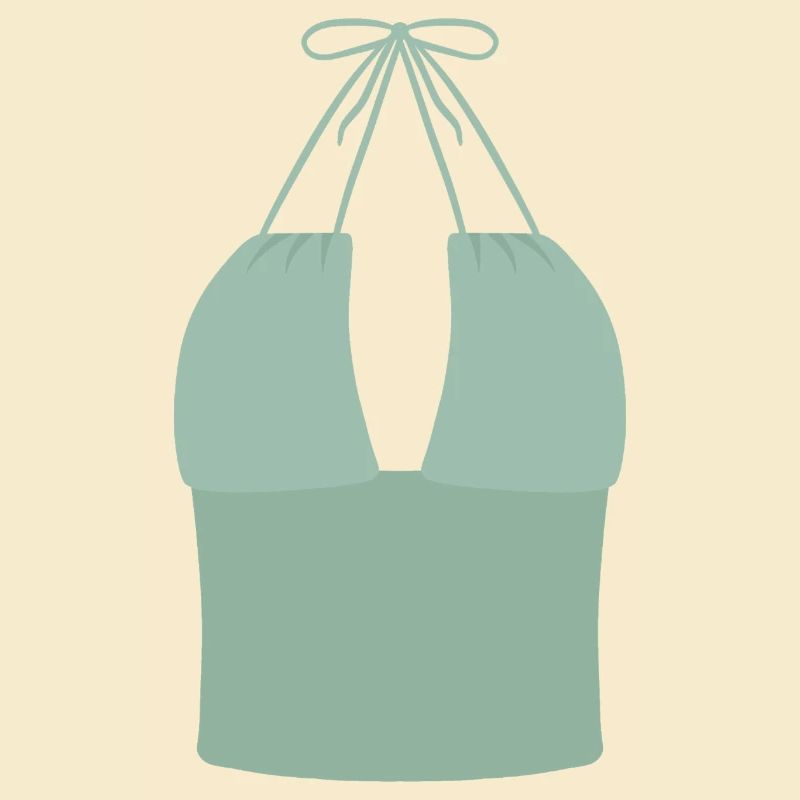Mint Halter Bikini-Oberteil