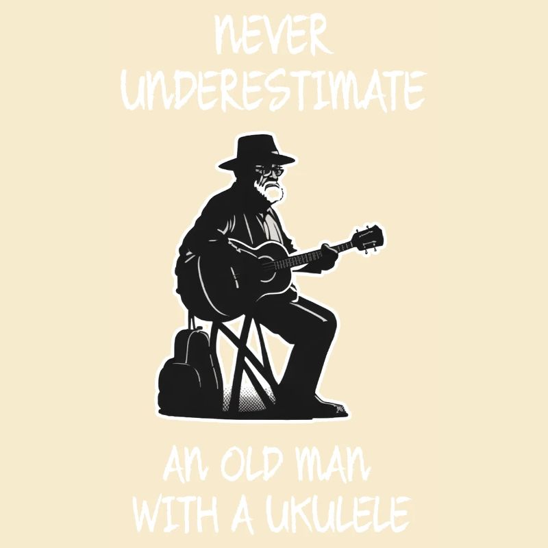 Unterschätze niemals einen alten Mann mit einer Ukulele
