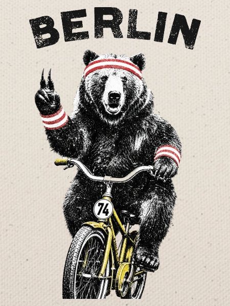 Berlin Bär auf Fahrrad