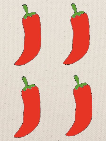 Vierfach Chili Muster