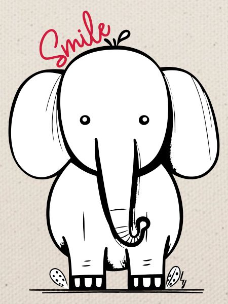 Elephant smile
