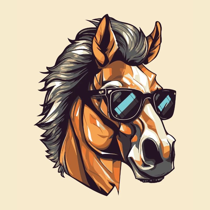 Pferd Hipster Cool Party