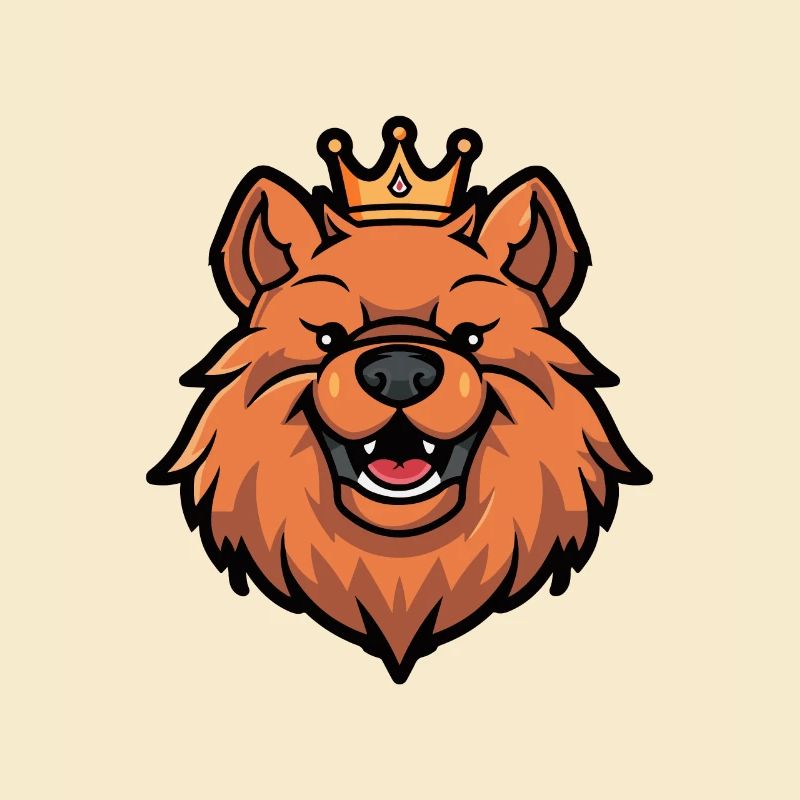 Chow Chow Hund Krone