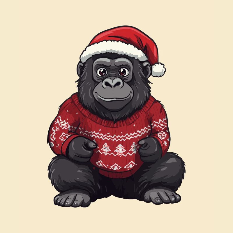 Gorilla Weihnachten Comic
