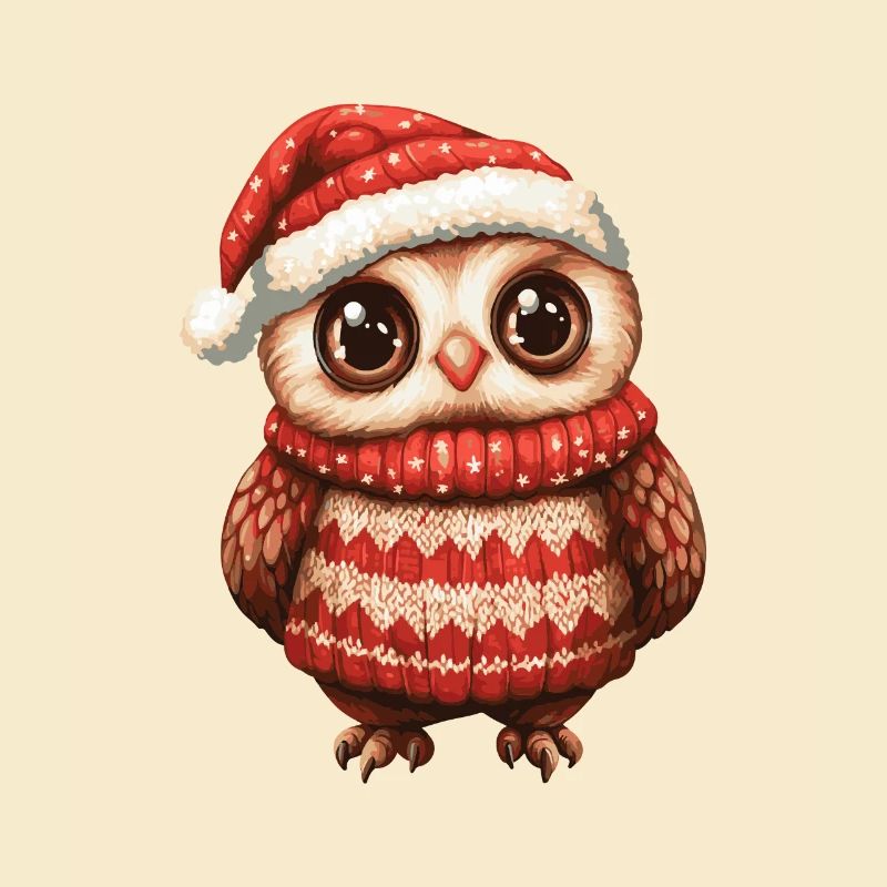 Eule Weihnachten Comic