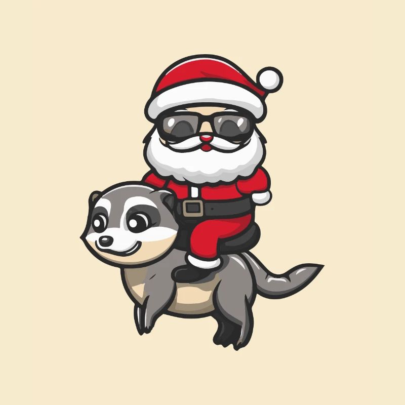 Erdmännchen Weihnachtsmann