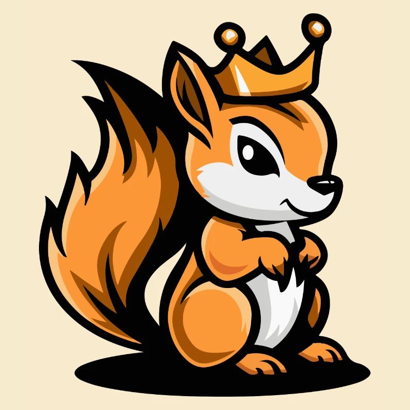 Eichhörnchen Comic Krone