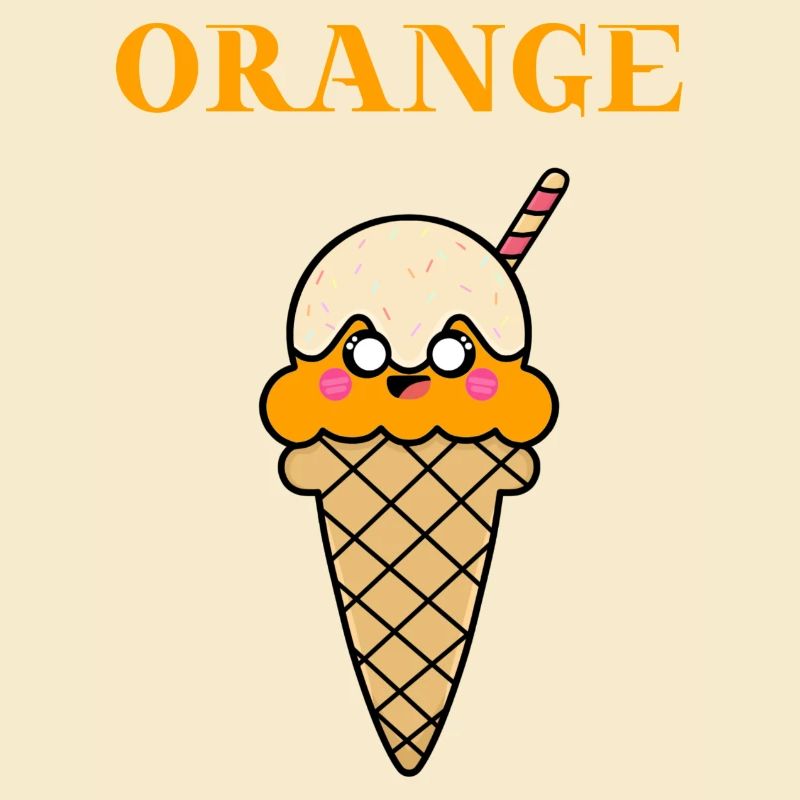 Eis Orange süß Geschenkidee