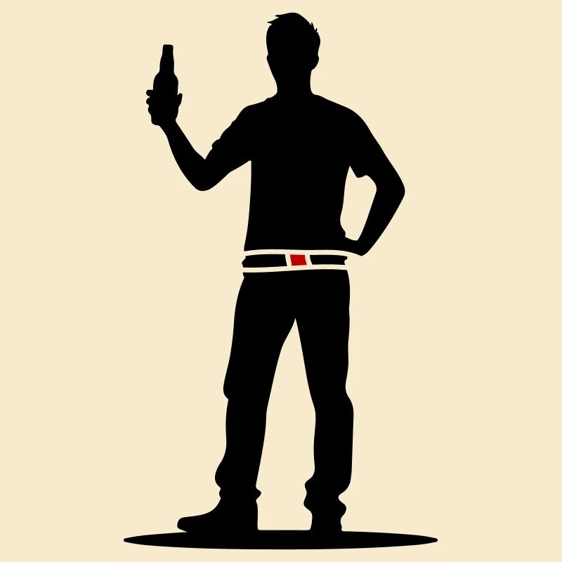 Drinking Bier Silhouette
