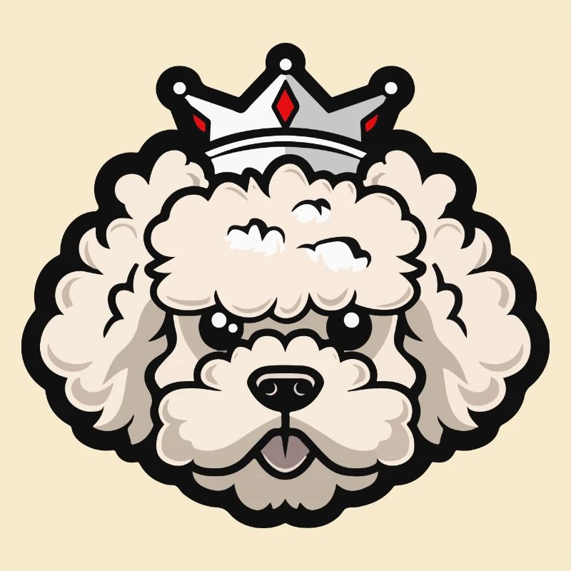 Pudel Hund Krone