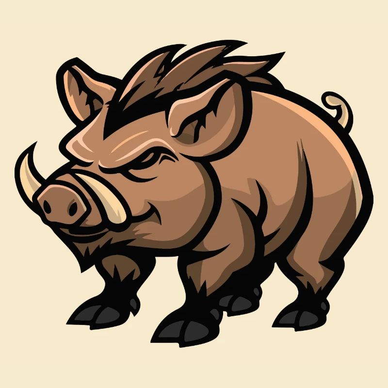 Schwein Comic Wildschwein