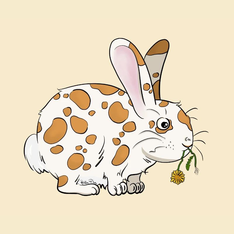 Hase mit Löwenzahn