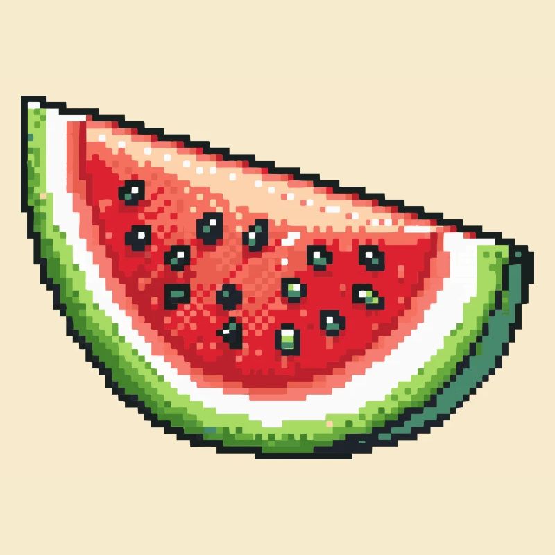 Icône pixel pastèque