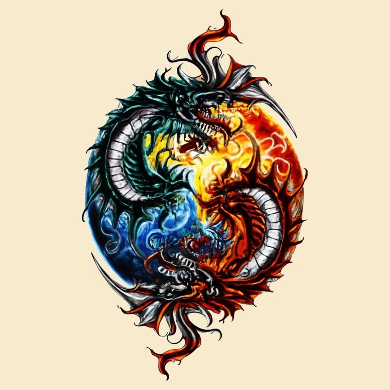Yin Yang Drache
