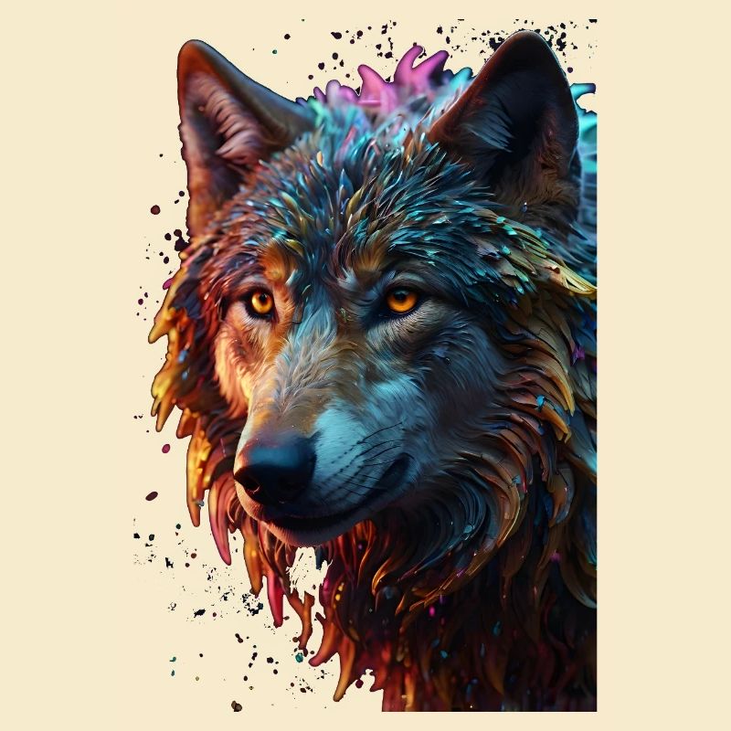 Wolf Wolfskopf Raubtier Geschenk