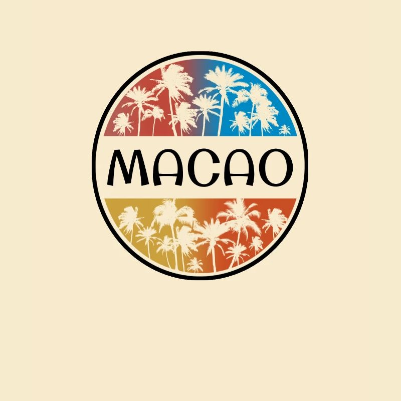 Macao Palm Tree Souvenir de vacances élégant