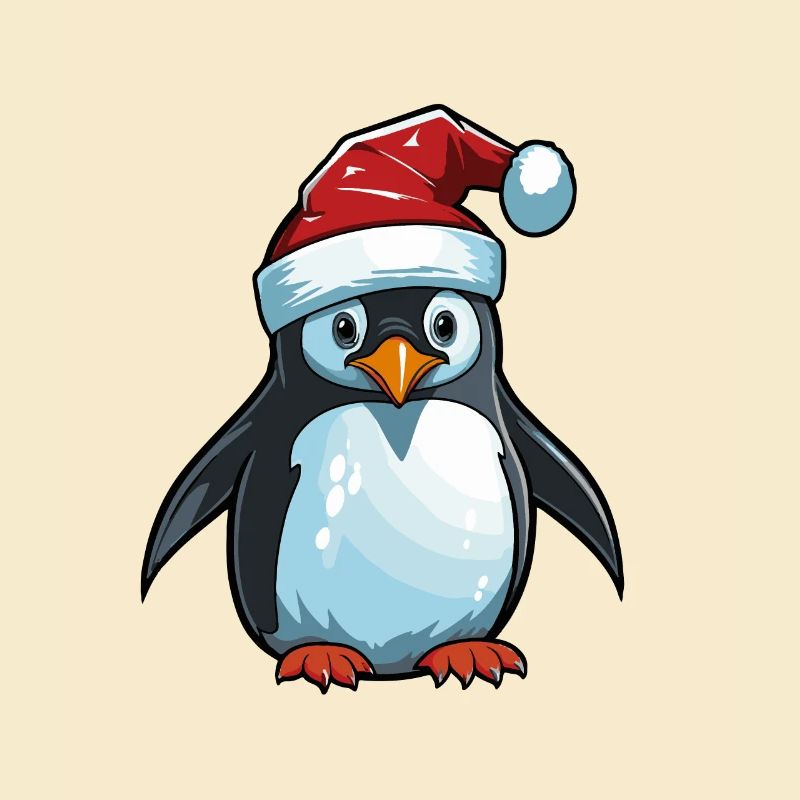 Tête d’animal de Noël pingouin