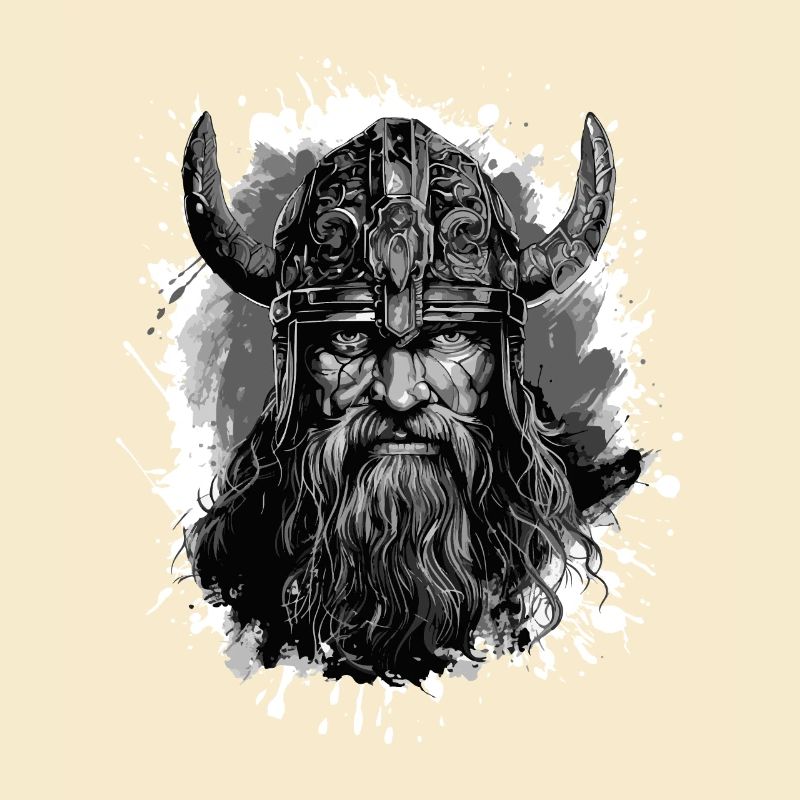 Wikinger Kopf Valhalla Krieger