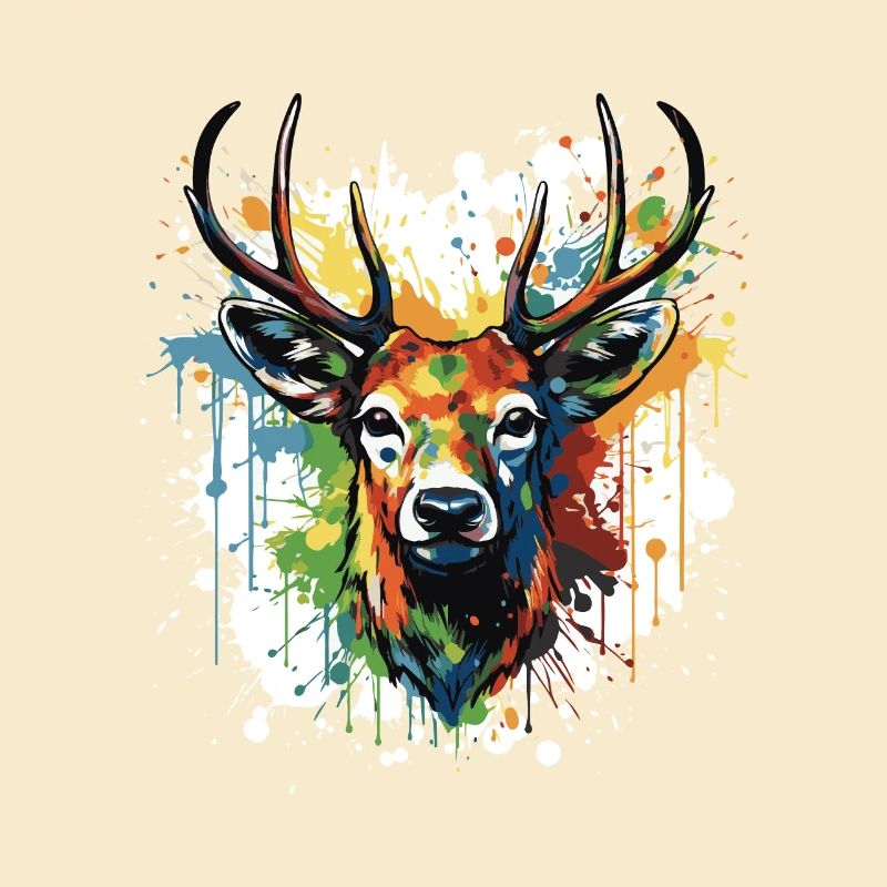 Deer Pop Art Head