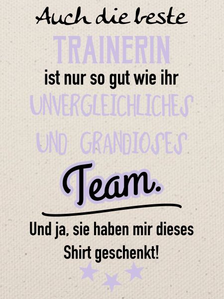 Beste Trainerin Shirt