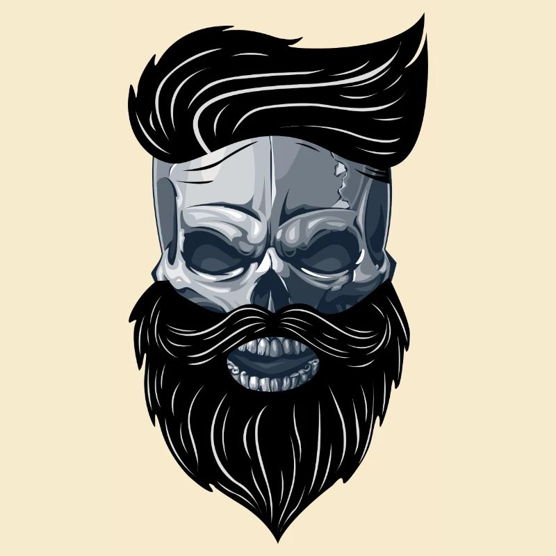 Beardy Beard Bart Man Skull Geschenkidee